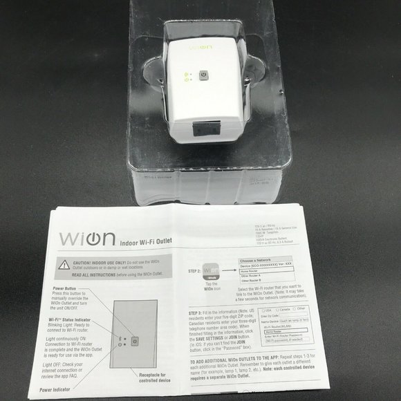 WiOn 50050 Indoor Wi-Fi Outlet, Wireless Switch, Programmable Timer w App - Picture 5 of 12